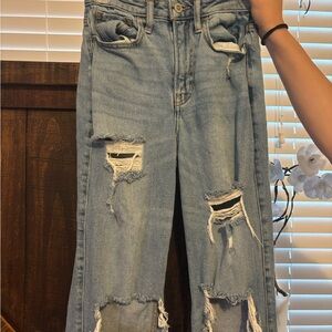 Hollister Light Blue Distressed Jeans